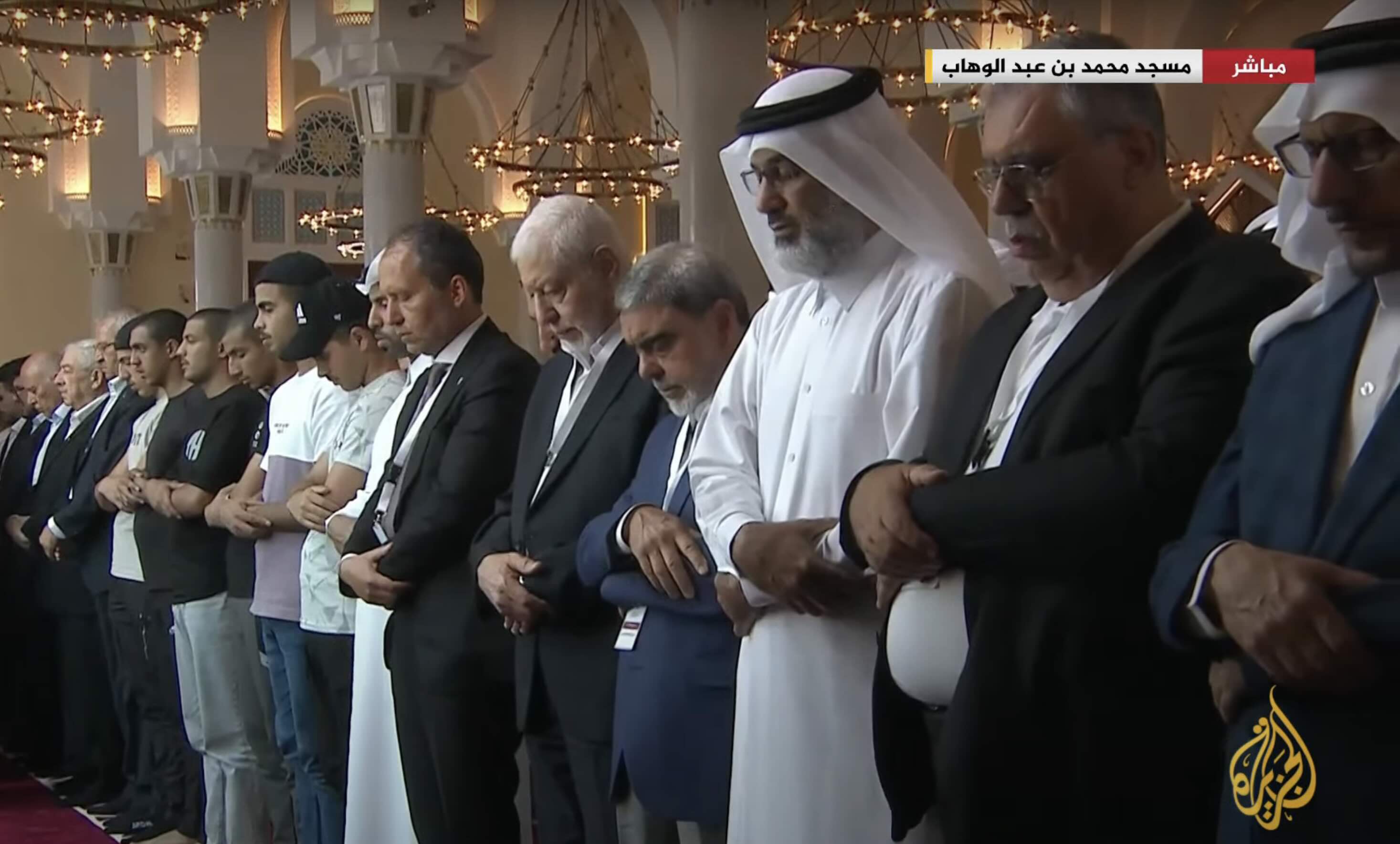 وفد الإخوان المسلمون يشارك في جنازة هنية برئاسة القائم بالأعمال