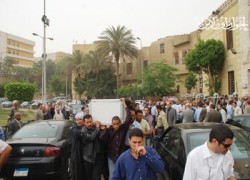 قيادات الإخوان في جنازة المستشار الرفاعي