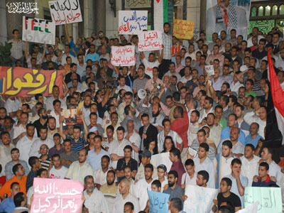 وقفة جامع الفتح ضد مجزرة أسطول الحرية