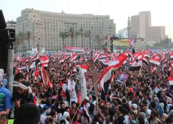 ميدان التحرير يحتفل بالرئيس محمد مرسي‏
