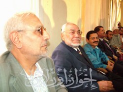 من اليسار د. عبد المنعم أبو الفتوح، المرشد العام محمد مهدي عاكف، د. رفيق حبيب، د. محمد مرسي