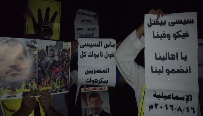 ثوار الإسماعيلية يتظاهرون رفضا للانقلاب العسكري ومطالبين بالقصاص لدماء الشهداء