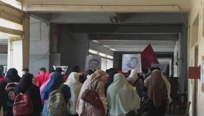 هندسة حلوان تتظاهر ضد أحكام القضاء الجائر بحث زملائهم