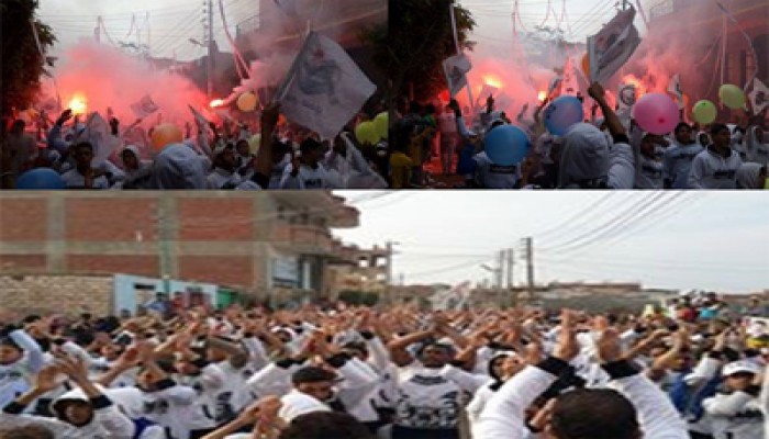 بالصور.. مسيرة حاشدة لألتراس "مصر سياسي" بالمنصورية