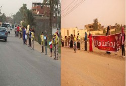 ثوار يوسف الصديق يرفضون بيع مصر بسلسلة بشرية