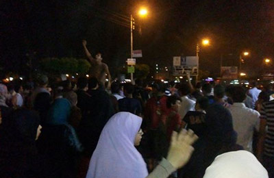 ثوار المنصورة يتصدون لشبيحة الانقلاب ويواصلون فعاليتهم