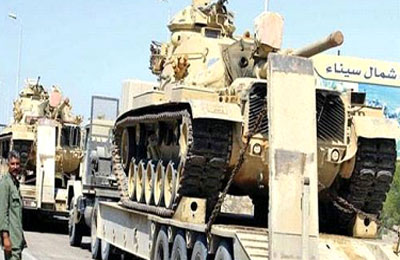 ميلشيات الانقلاب تمشط شوارع العريش بالدبابات