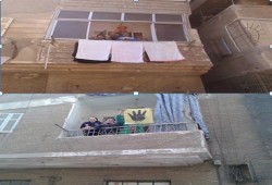 بالصور.. تفاعل الأهالي مع مسيرة عين شمس