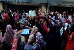 وقفة لطلاب هندسة الإسكندرية تندد بأحكام الانقلاب الجائرة