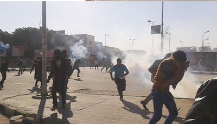 ميليشيات الانقلاب تعتدي على مظاهرة لطلاب أزهر أسيوط