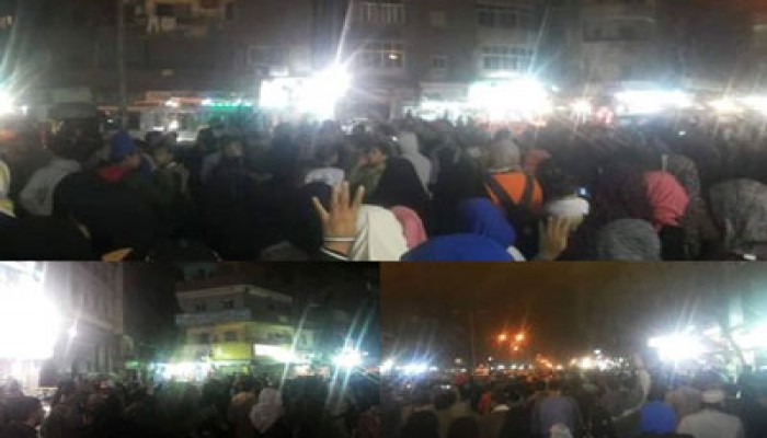 بالصور.. المطرية تواصل التظاهر ليلاً ضد الانقلاب