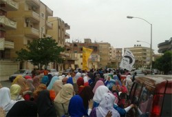 طلاب جامعة السادات يتحدون إجرام الانقلاب بمسيرة حاشدة