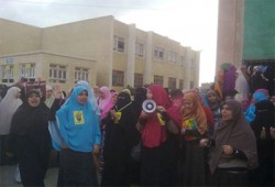 مسيرة لطالبات أزهر كفر الشيخ رفضًا لإرهاب الانقلاب