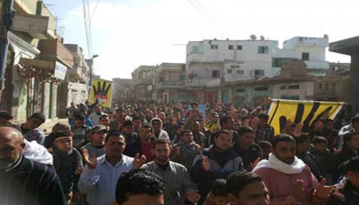 ثوار أبو المطامير يهتفون بإسقاط الانقلاب ومحاكمة قادته