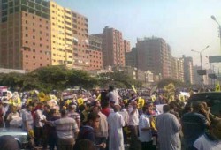 ثوار عين شمس يتظاهرون بميدان الألف مسكن