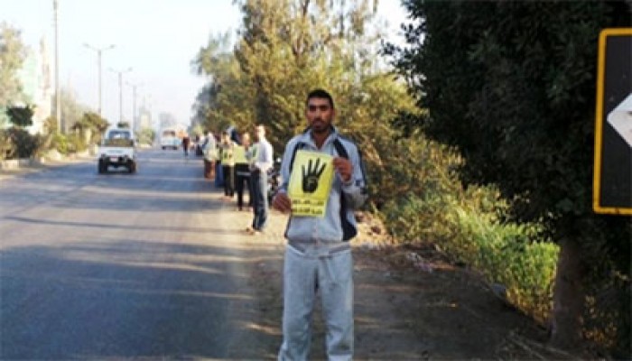 فيديو.. سلاسل بقرى ميت غمر تندد بعدوان الانقلاب على ليبيا