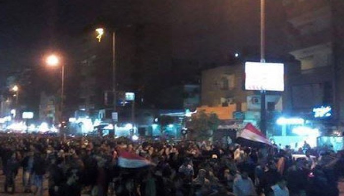 مسيرة حاشدة لحركة "شباب ضد الانقلاب " في عين شمس