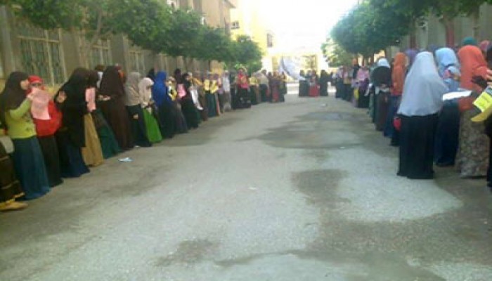 حرائر أزهر كفر الشيخ يهتفن بإسقاط حكم القتلة