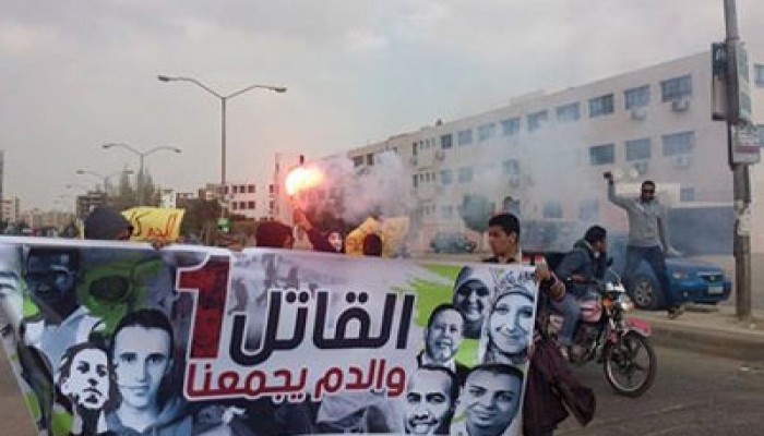 طلاب أكتوبر ينددون بمجازر الانقلاب ضد المصريين