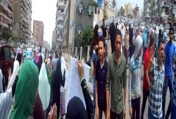 وقفة لطلاب هندسة بورسعيد تنديدًا بجرائم الانقلاب