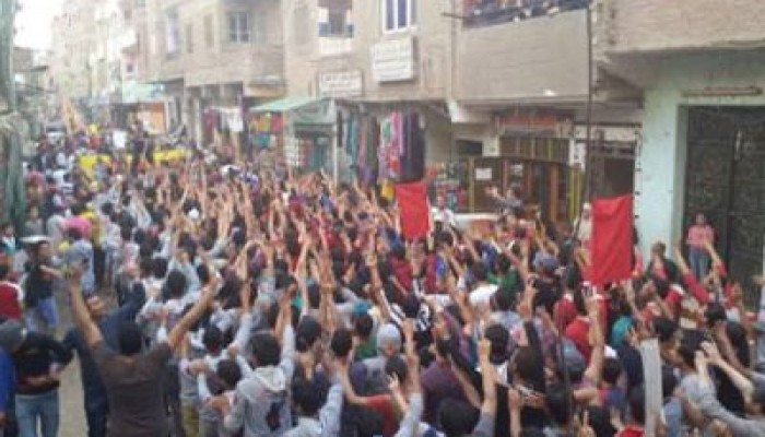 ثوار نبروه يهتفون بإعدام السفاح وإسقاط الانقلاب