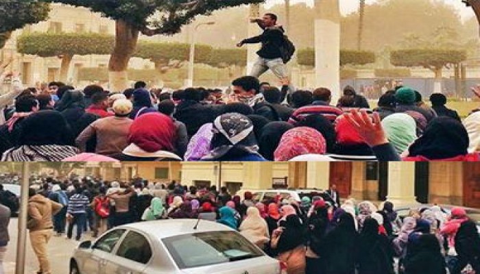 مسيرة حاشدة بمدينة المنيا تهتف بإسقاط حكم القتلة