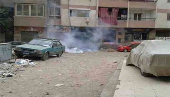 داخلية الانقلاب تهاجم مسيرة المطرية بالغاز والخرطوش