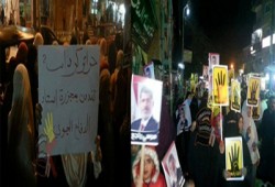 مسيرة حاشدة بكرداسة تندد بمذبحة الدفاع الجوي