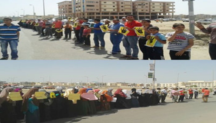 ثوار دمياط يواصلون حراكهم الثوري بوقفة بقرية أم الرضا