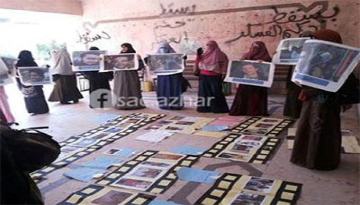 معرض لطالبات طب أزهر دمياط يفضح جرائم العسكر