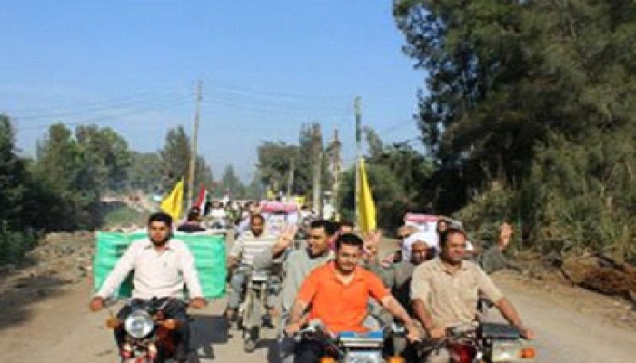 أهالي ببا يواصلون حراكهم الثوري بمسيرة دراجات بخارية