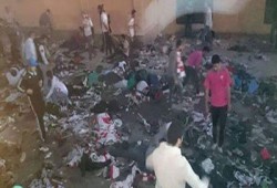 مسيرة حاشدة بمدينة دمياط تندد بمجزرة الوايت نايتس