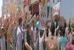 وقفة بسمنود تندد بإجرام الانقلاب بحق ألتراس الزمالك