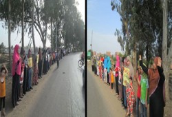 نساء مركز نبروه ينتفضن للمطالبة بالقصاص للشهداء