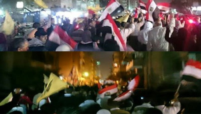 بالصور.. مسيرة بمدينة نصر تهتف بإسقاط الانقلاب