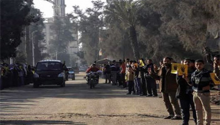 فيديو.. وقفات ومسيرة حاشدة بأبو كبير تندد بجرائم العسكر