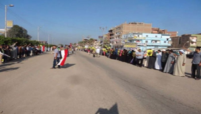 فيديو.. سلاسل بحسينية الشرقية تهتف بسقوط انقلاب العسكر