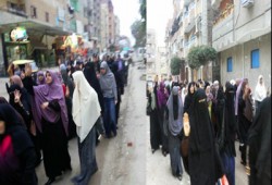 مسيرة نسائية ببني سويف‬ تطالب بالإفراج الفوري عن الحرائر