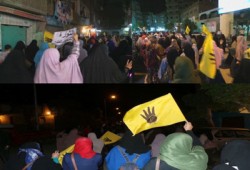 مسيرة ليلية بالسويس تهتف بإسقاط الانقلاب الإرهابي