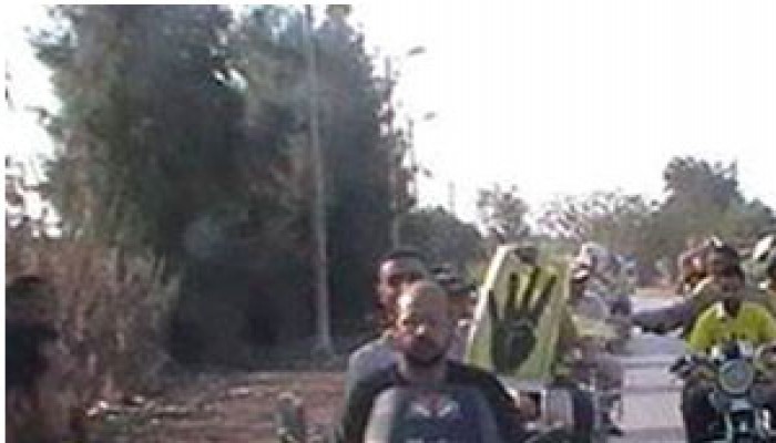 مسيرة دراجات بخارية بالقليوبية‬ تندد بجرائم الانقلاب