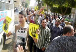 مسيرة حاشدة لعفاريت سرس الليان تهتف بإسقاط الانقلاب