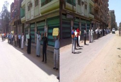 سلسلة بشرية لأحرار سمنود تهتف بإسقاط حكم العسكر