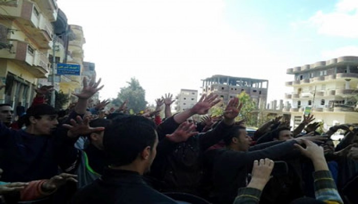 مظاهرة بكفر الشيح رفضًا لاعتقال شرفائها وإطلاق النيران عليهم