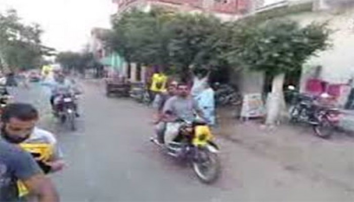 مسيرة دراجات بخارية بتلا تدعو لاحتشاد الثوار بالميادين