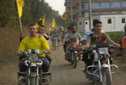 مسيرة دراجات بخارية بقرى منوف رفضًا للانقلاب