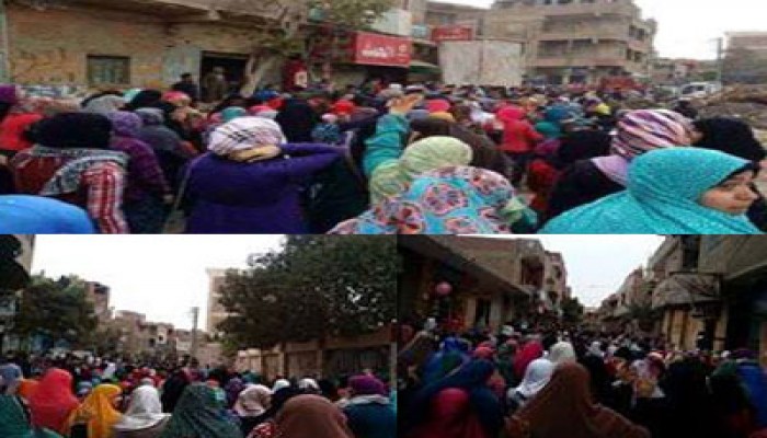 بالصور.. حشود نسائية بمسيرة ناهيا تهتف بإسقاط العسكر