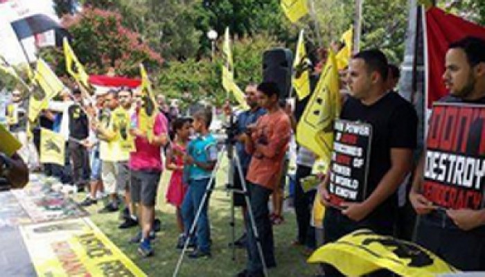 وقفة للجالية المصرية باستراليا تأييدًا للثوار اليوم