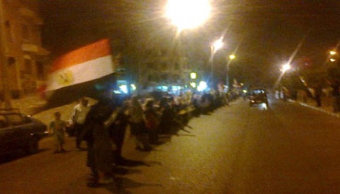 مسيرة على طريق "شبين الكوم- الحامول" تهتف بإسقاط الانقلاب