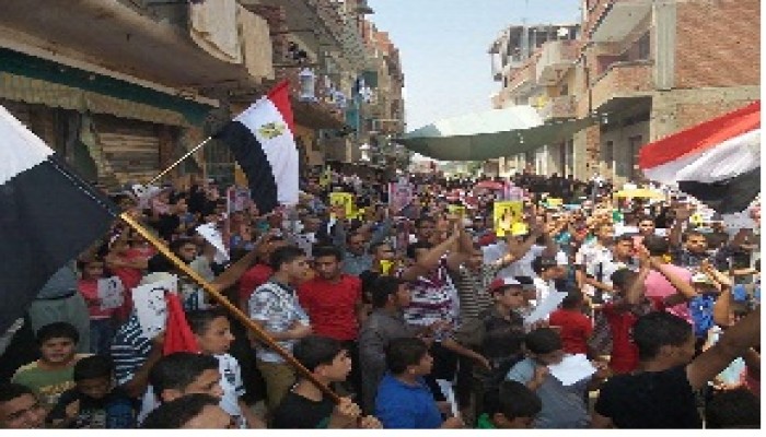 مباشر.. مسيرة حاشدة بقرية الرئيس مرسي فى ذكرى الثورة