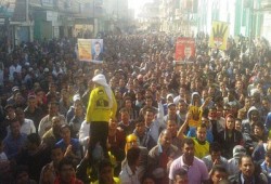 مظاهرة حاشدة بحوش عيسى مع بدء فعاليات انتفاضة يناير